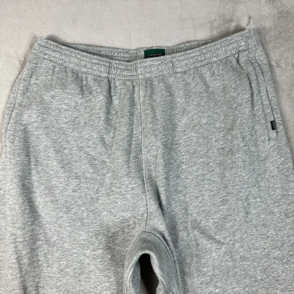J.Crew 83 Fleece Sweatpants Mens XL Gray Cotton Blend Jogger Athleisure
